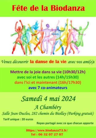 Fête de la biodanza 4 mai 2024 Chambéry